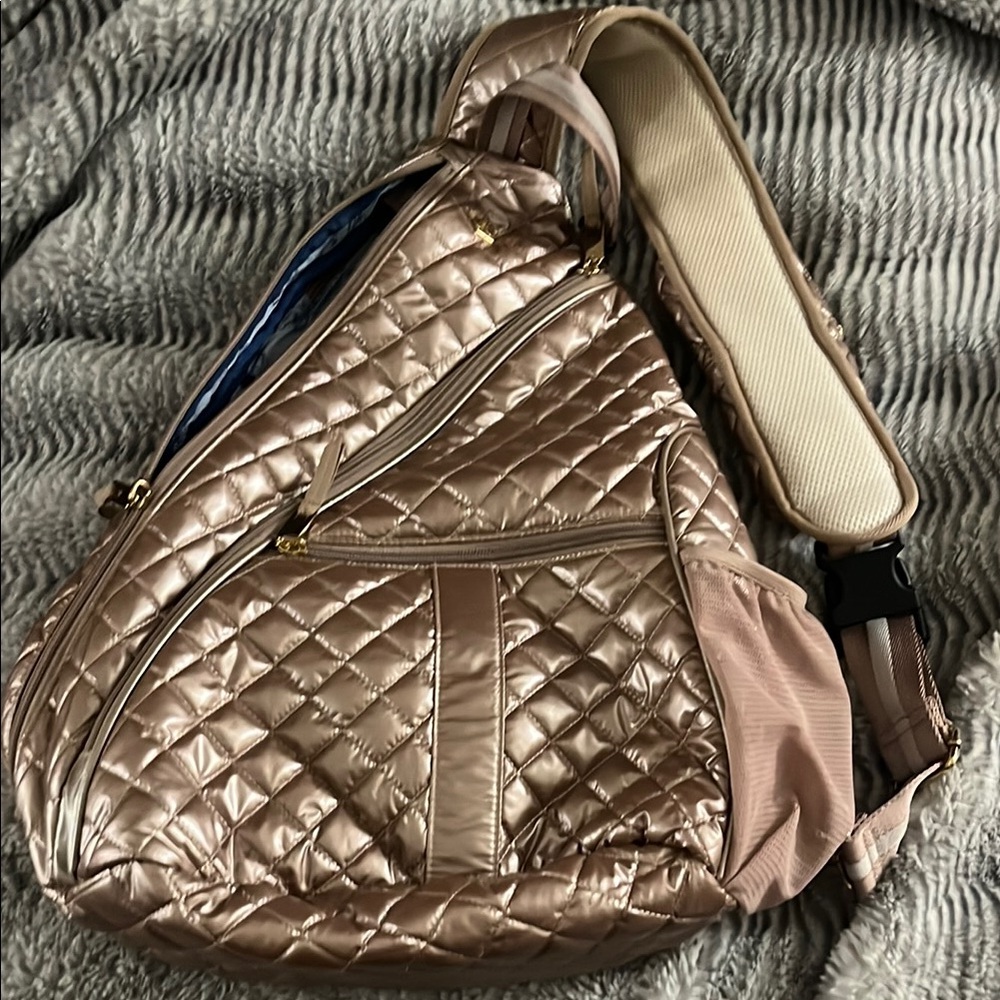 Oliver Thomas Quilted Metallic Sling Bag/ Pickle ball